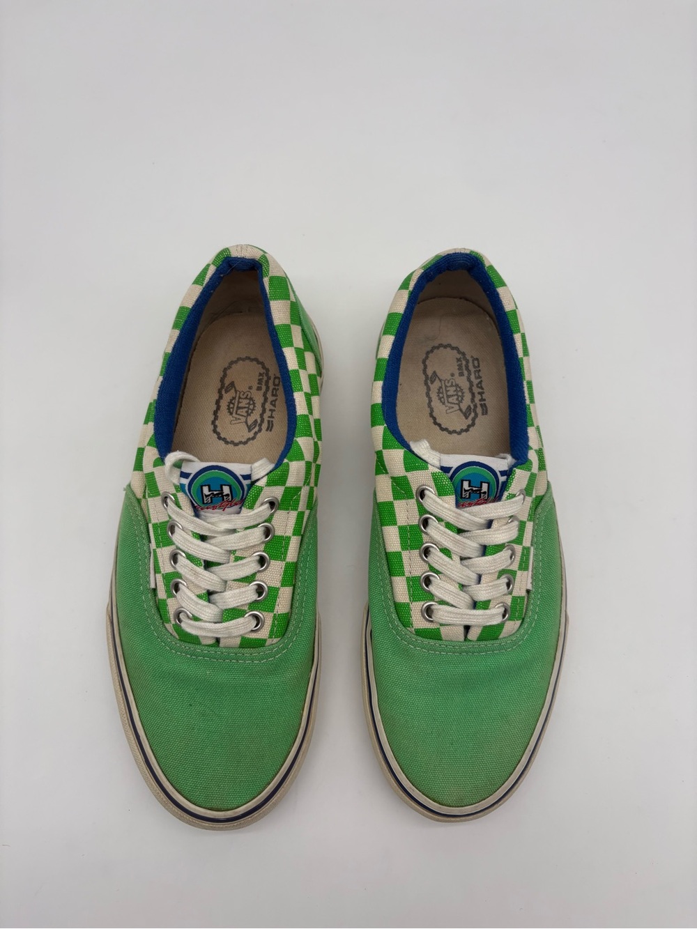 Vans x Haro BMX Freestyler Era Green Checkerboard Shoes Rare 2013